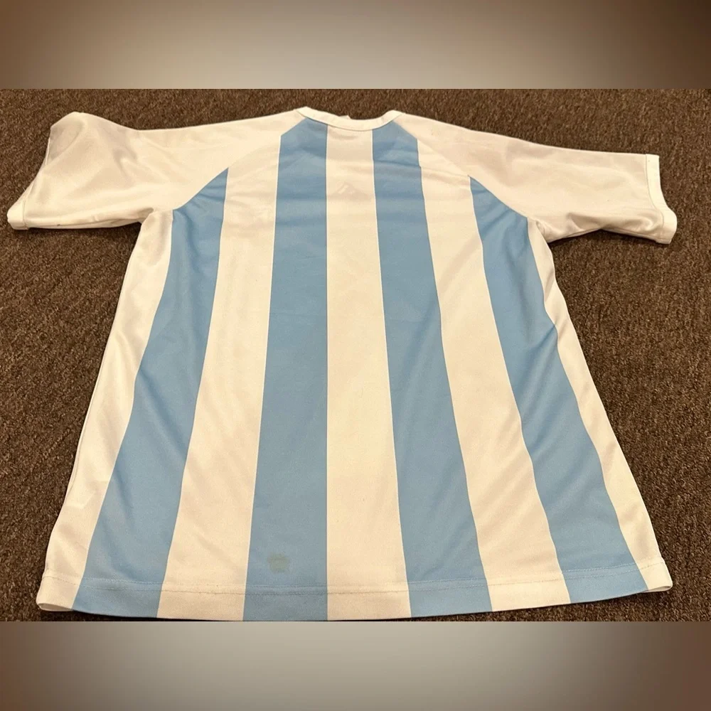 EUC Men’s S Adidas Climalite AFA Jersey blue short sleeve tee shirt soccer top